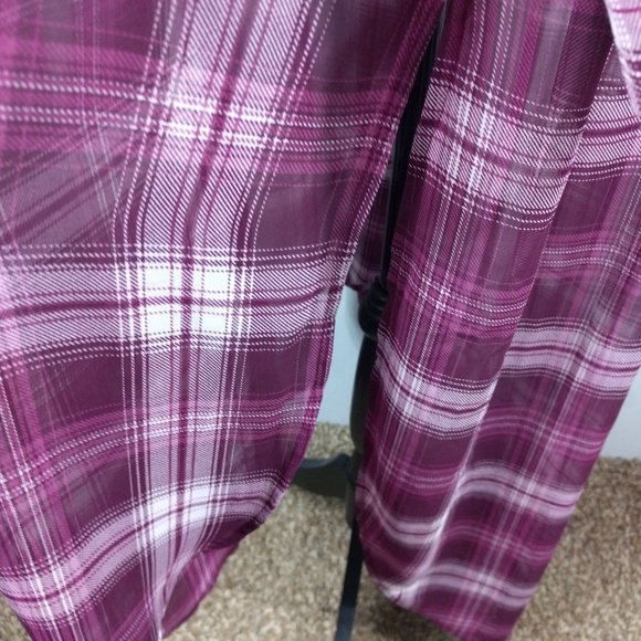 Torrid Dress Plaid Button Up Sheer 2X - Picture 7 of 8